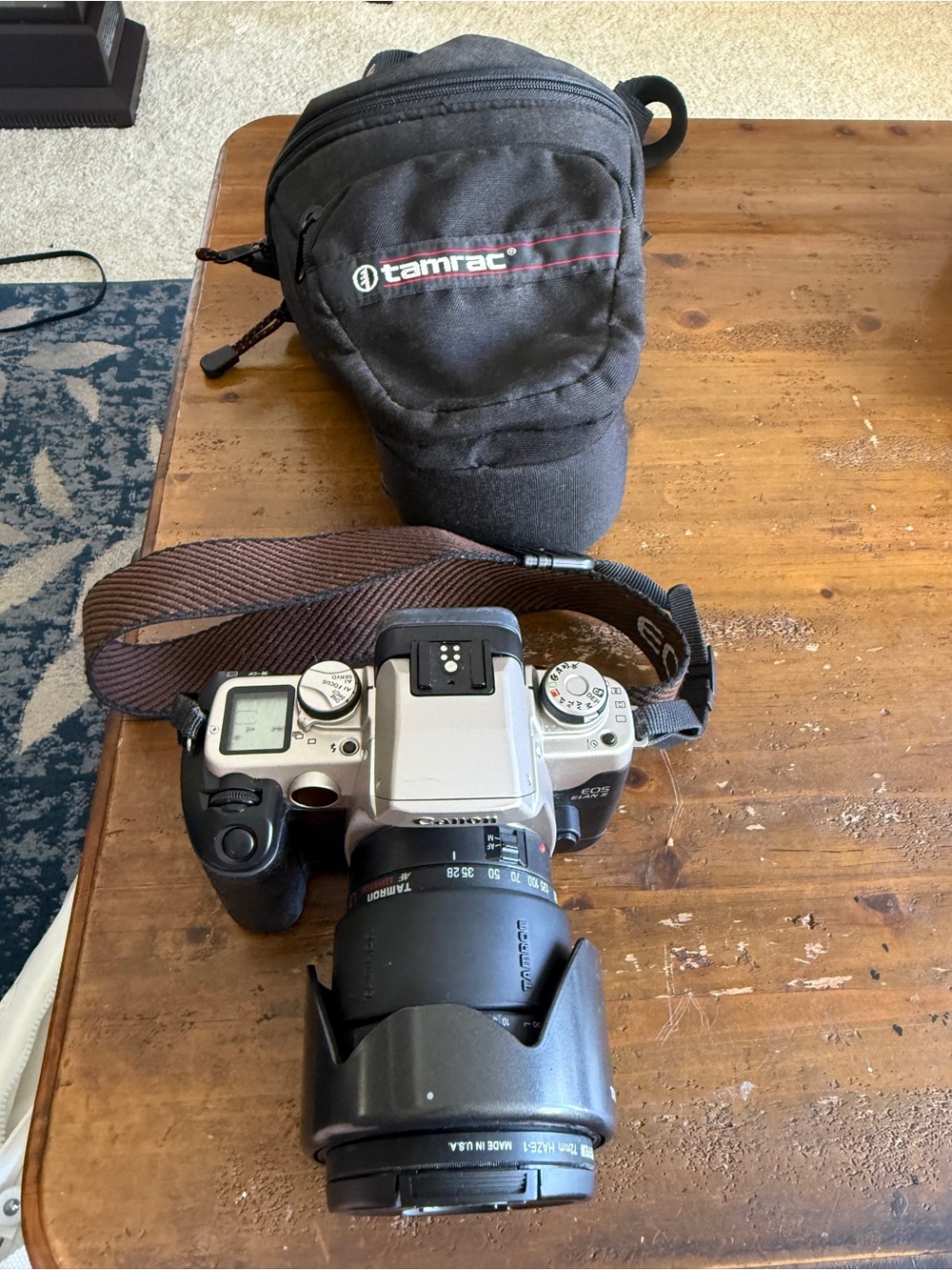 Canon EOS Elan Ii 35mm Film Camera Bundle W/Tamron Zoom Lens, New Battery/ Case